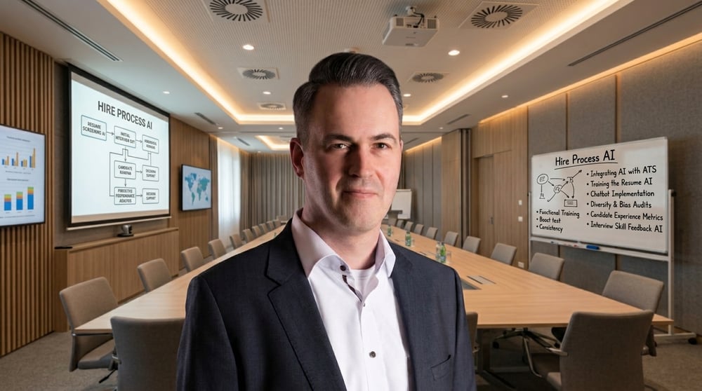 IT-CM Berater im Seminarraum – KI-gestützter Recruiting-Prozess